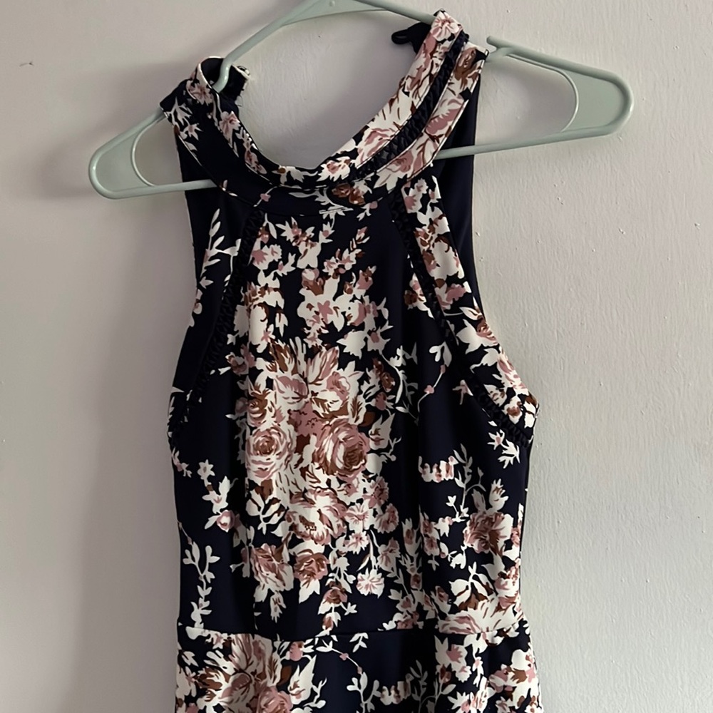 Navy floral dress
